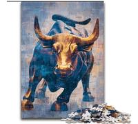 Puzzles pour Adolescents 1000 pièces Taureau Peinture à l'huile, Jouets éducatifs, idéal comme Cadeau pour Toute la Famille, de 14 Ans et Plus (Taille 50x75cm)