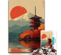 Puzzles pour Adolescents 1000 pièces Temple de Style Japonais, Jeux éducatifs, décoration d'intérieur, idéal comme Cadeau pour Toute la Famille (38x26cm)