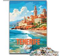 Puzzles pour Adolescents 1000 pièces Tenerife Espagne Côte Jeux éducatifs Décoration de la Maison Idéal comme Cadeau pour Toute la Famille (50x75cm) 1000 pièces