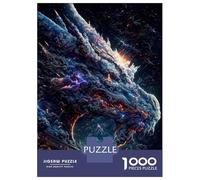 Puzzles pour Adolescents 1000 Pièces The Blue Old Space Dragon Puzzles pour Adolescents Jeu Familial pour Améliorer La Mémoire Cadeaux De Noël Et d'anniversaire 52x38cm/1000pcs