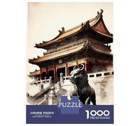 Puzzles pour Adolescents 1000 Pièces The Forbidden City China Puzzle Jeux Relaxants Défi Difficile Activités Amusantes À La Maison 70x50cm/1000pcs