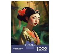 Puzzles pour adolescents, 1000 pièces The Geishas Charm Puzzle pour adultes, jeu de réflexion, assemblage de motifs, anniversaires uniques 38 x 26 cm/1000 pièces
