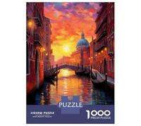 Puzzles pour Adolescents 1000 Pièces The Grand Canal in Venice Puzzles pour Adultes - Décoration Murale - Décoration Parfaite - Cadeaux Uniques d'anniversaire Et De Noël 52x38cm/1000pcs