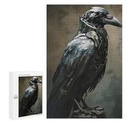 Puzzles pour adolescents 1000 pièces The Raven Abstract Metal Puzzles pour Adultes - Jeux de relaxation amusants et humoristiques 1000 pièces