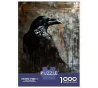 Puzzles pour Adolescents 1000 Pièces The Raven Contemporary Art Puzzle Jeux Relaxants Défi Difficile Activités Amusantes À La Maison 52x38cm/1000pcs