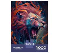 Puzzles pour Adolescents 1000 Pièces The Roaring Lion Puzzles pour Adultes, Jouets Anti-Stress, Décoration Murale, Cadeaux d'anniversaire Et Cadeaux Uniques 52x38cm/1000pcs