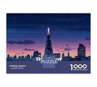 Puzzles pour Adolescents 1000 Pièces The Shard London Pixel Art Puzzles pour Adultes Puzzle pour S'amuser en Famille Stimule Le Cerveau pour Les Jeux 52x38cm/1000pcs