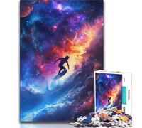 Puzzles pour Adolescents, 1000 pièces, thème Astronaute et Surf Spatial, pour Jeu éducatif, Jouet de défi, décoration d'intérieur Unique et Cadeaux (75x50cm)