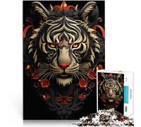Puzzles pour Adolescents 1000 pièces Tigre céleste Jouets éducatifs d'apprentissage Activités Amusantes à la Maison, Cadeaux d'anniversaire, Cadeaux de Voyage, 75x50cm