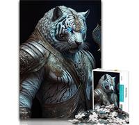 Puzzles pour Adolescents 1000 pièces Tigre mécanique Jeu éducatif Familial idéal pour la décoration de Bureau 26x38cm