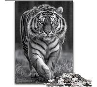 Puzzles pour Adolescents 1000 pièces, Tigre Noir et Blanc, éléphant, Jeu intellectuel, Cadeau d'anniversaire, décoration Murale pour Les 14 Ans et Plus (Taille 26x38cm)