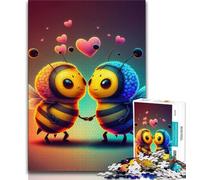 Puzzles pour Adolescents 1000 pièces Tiny Love Bees, Puzzles pour Adolescents, Anti-Stress, Vacances à la Maison, Jouets de décoration pour la Maison (Taille 75x50cm)