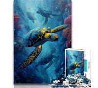 Puzzles pour Adolescents 1000 pièces Tortue Fantastique, Anti-Stress, défi Difficile, Chaque pièce est Unique - Jeu Familial Stimulant et Amusant (75x50cm)