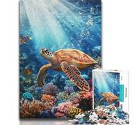 Puzzles pour Adolescents 1000 pièces Tortue Fantastique, Jouets éducatifs, Jeux Anti-Stress, Superbes Cadeaux et Jouets 38x26cm