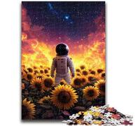 Puzzles pour Adolescents 1000 pièces Tournesol Astronaute Design Dynamique et Unique Expérience de Puzzle relaxante et stimulante 26x38cm