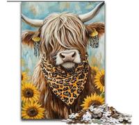 Puzzles pour Adolescents 1000 pièces Tournesol Yak, éducatif et idéal comme Cadeau pour Toute la Famille (Taille 50x75cm)