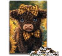 Puzzles pour Adolescents 1000 pièces Tournesol Yak Jeu éducatif Difficile à compléter mais Amusant et Humoristique pour Anniversaire 26x38cm