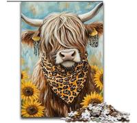 Puzzles pour Adolescents 1000 pièces Tournesol Yak, Jouets éducatifs et éducatifs pour la Famille, Cadeaux d'anniversaire et Cadeaux Uniques (Taille 50x75cm)