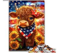 Puzzles pour Adolescents 1000 pièces Tournesol Yak, pour et 14 Ans et Plus pour Jeu éducatif défi Jouet Cadeau pour Les Anniversaires 50x75cm