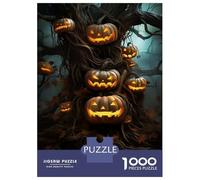 Puzzles pour Adolescents 1000 Pièces Tree with Halloween Pumpkins Puzzle pour Adultes Jeux Relaxants Décoration Intérieure Cadeaux Uniques pour Anniversaire Et Noël 52x38cm/1000pcs