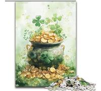 Puzzles pour Adolescents 1000 pièces Trèfle à Quatre Feuilles Aquarelle, adaptés aux Personnes de 14 Ans et Plus Difficile à réaliser mais Amusant et Humoristique Superbe Cadeau (Taille 50x75cm)