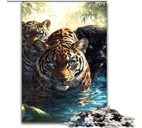 Puzzles pour Adolescents 1000 pièces Trois Tigres, pour 14 Ans et Plus pour des soirées Jeux et divertissements en Famille Collection d'artistes, Beaux-Arts (Taille 26x38cm)
