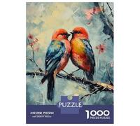 Puzzles pour Adolescents 1000 Pièces Two Birds on A Branch Painting Puzzle À Faire Soi-même, Jouet Anti-Stress, Interaction Parent-Enfant 52x38cm/1000pcs