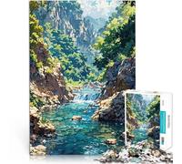 Puzzles pour Adolescents 1000 pièces Un Flux Clair Jouet éducatif intellectuel décompressant Décoration d'intérieur 38x26cm