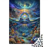 Puzzles pour Adolescents 1000 Pièces Underwater Fantasy Sea Life Artwork Puzzle pour Adultes Jouets Anti-Stress Décoration Murale Cadeaux Uniques d'anniversaire Et De Noël 38x26cm/1000pcs