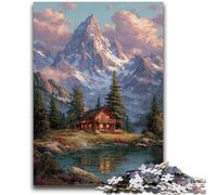 Puzzles pour Adolescents 1000 pièces Une Belle cabane en rondins, Un Jeu Stimulant et éducatif pour Toute la Famille, idéal pour Les Anniversaires et Noël (26x38cm)