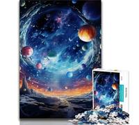 Puzzles pour Adolescents 1000 pièces Univers coloré, Jouets de Divertissement Familial avec Affiche et fiche de Questions Assorties (38x26cm)