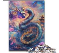 Puzzles pour Adolescents 1000 pièces Univers Dragon Chinois, Chaque pièce est Unique - Jeu Familial Stimulant pour Les 14 Ans (Taille 26x38cm)