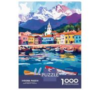 Puzzles pour Adolescents 1000 Pièces Ushuaia Argentina Landscape Puzzles pour Adultes Assemblage De Modèles De Puzzles Stimulants Amusant en Famille Et Soirée Jeux 70x50cm/1000pcs