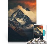 Puzzles pour Adolescents 1000 pièces Œuvres d'art sur Les Montagnes défi éducatif avec des pièces de Formes aléatoires entièrement imbriquées 38x26cm
