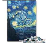 Puzzles pour Adolescents 1000 pièces Van Gogh Ciel Nocturne, activité familiale pour renforcer l'amour Entre Couples à partir de 14 Ans 50x75cm