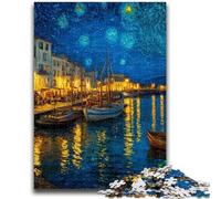 Puzzles pour Adolescents 1000 pièces Van Gogh Ciel Nocturne Jouets éducatifs éducatifs Jeux familiaux Renforcer l'amour Entre Les Couples 26x38cm