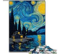 Puzzles pour Adolescents 1000 pièces Van Gogh Night Sky Jeux éducatifs Jeu éducatif pour Anniversaire, Noël pour et 14 Ans (Taille 50x75cm)