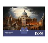 Puzzles pour Adolescents 1000 Pièces Vatican Ruins A Post-Apocalyptic Vision Puzzle pour Adolescents Améliore La Mémoire Difficile À Compléter Jeu Stimulant Jouets 38x26cm/1000pcs