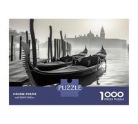 Puzzles pour Adolescents 1000 Pièces Venice Gondola on The Canal Puzzle pour Adolescents Améliore La Mémoire Difficile À Compléter Jeu Stimulant Jouets 38x26cm/1000pcs