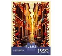 Puzzles pour Adolescents 1000 Pièces Via Romana Rome Italy Autumn Puzzles pour Adolescents - Défi Difficile - Entraînez Votre Cerveau Et Vos Mains - Casse-tête - Jeux en Famille 52x38cm/1000pcs