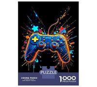 Puzzles pour Adolescents 1000 Pièces Video Game Controller Art Print Puzzles pour Adultes - Décoration Murale - Décoration Parfaite - Cadeaux Uniques d'anniversaire Et De Noël 38x26cm/1000pcs