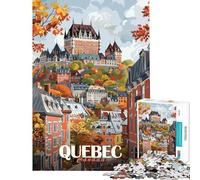 Puzzles pour Adolescents 1000 pièces Ville de Québec Automne Puzzles pour Adolescents à Faire soi-même Jouets d'analyse et de logique Difficile et Stimulant (Dimensions 38x26cm)