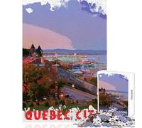 Puzzles pour Adolescents 1000 pièces Ville de Québec Jeux éducatifs Décoration Parfaite Jouets à Faire soi-même Interaction Parent-Enfant (38x26cm)