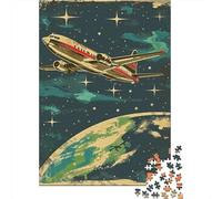 Puzzles Pour Adolescents 1000 Pièces Vintage Airplane Poster Art-2 Puzzle Pour Adolescents Course De Vitesse Manuelle Difficile Et Stimulant Jeu Amusant Et Stimulant Pour Toute La Famille 70x50cm/1000