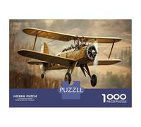 Puzzles Pour Adolescents 1000 Pièces Vintage Biplane Airplane Model Kit-1 Puzzles Pour Adolescents - Défi Difficile - Entraînez Votre Cerveau Et Vos Mains - Casse-tête - Jeux En Famille 38x26cm/1000pc