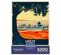 Puzzles pour Adolescents 1000 Pièces Visit Palestine Travel Puzzle pour Adolescents Analyse Et Logique Difficile Et Stimulant Un pour Les Jeux 52x38cm/1000pcs