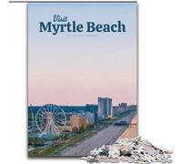 Puzzles pour Adolescents 1000 pièces Visite de Myrtle Beach, Jouet éducatif et décompressant, Cadeau d'anniversaire, Cadeaux 50x75cm