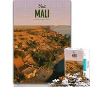 Puzzles pour Adolescents 1000 pièces Visite du Mali, Jeux éducatifs et décoration pour la Maison, idéal comme Cadeau pour Toute la Famille (75x50cm)