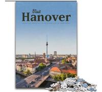 Puzzles pour Adolescents 1000 pièces Visite Hanovre, Jeu éducatif, défi, Jouet, Offre en Cadeau pour Toute la Famille 50x75cm