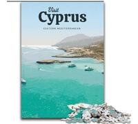 Puzzles pour Adolescents 1000 pièces Visitez Chypre, Un Cadeau éducatif idéal pour Toute la Famille 50x75cm
